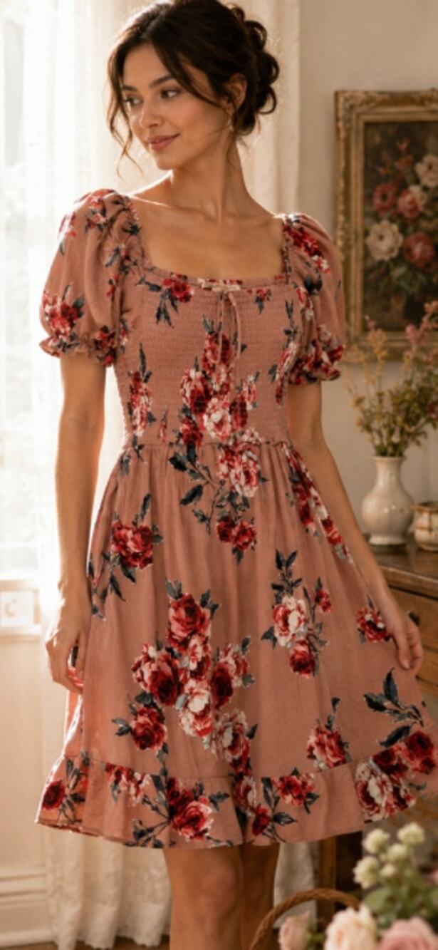 B.O.G. Collective Floral Cottagecore Dress | Coquette Fairycore Boho